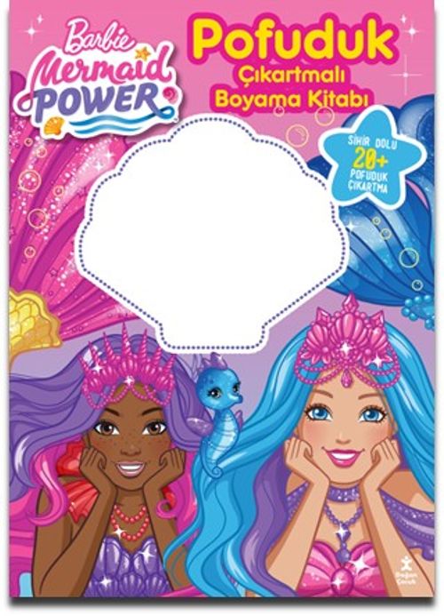 Barbie Medmaid Power - Pofuduk Çıkartmalı Boyama Kitabı