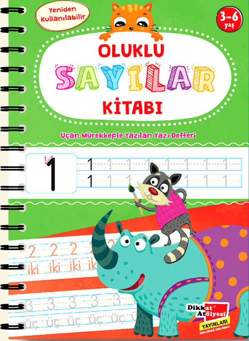 Sayıları Yazmayı Kolayca Öğreten Kitap & Sihirli Uçan Kalemli Oluklu (kabartmalı) Sayılar Kitabı