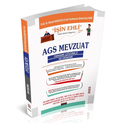 MEB AGS Mevzuat İşin Ehli Tamamı Çözümlü 40 Deneme