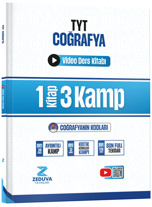 Coğrafyanın Kodları TYT Coğrafya 1 Kitap 3 Kamp Video Ders Kitabı