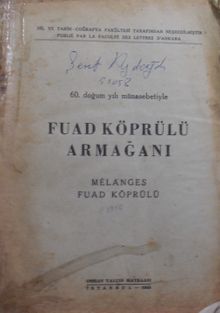 Fuad Köprülü Armağanı – Melanges Fuad Köprülü / 13-Z-166