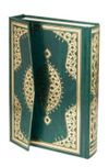 Kur'an-ı Kerim - Mehmet &Ouml;z&ccedil;ay Hatlı, Rahle Boy, 2 Renkli, Yeşil Cilt