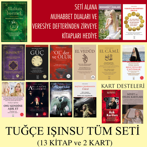 Tuğçe Işınsu Tüm Seti (13 Kitap+ 2 Kart) + (Veresiye Defteri ve Muhabbet Duaları Hediyeli)