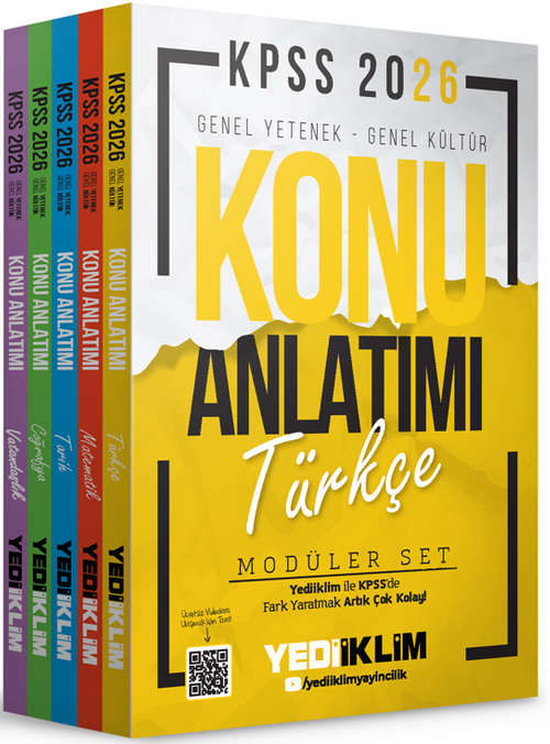 2026 KPSS Genel Yetenek - Genel Kültür Konu Anlatımı Modüler Set ( 5 Kitap)