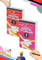 7 'den 77'e Genç, Yaş Almış Düşünen Tüm İnsanlar İçin Akıl Dolu Iq Geliştiren Mantık Oyunları (2 Kitap, Cep Boy)