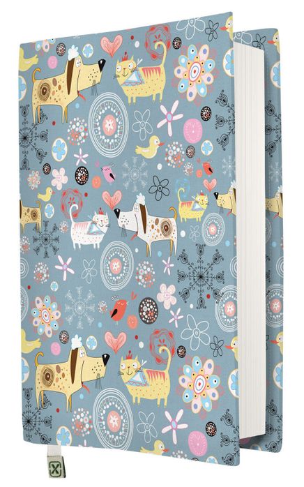 Kitap Kılıfı Kedi-Köpek-213 (M - 31x21cm)