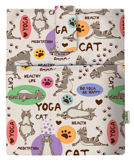 Kapax Mona Cepli Kitap Kılıfı (Yoga Kedi - 211)
