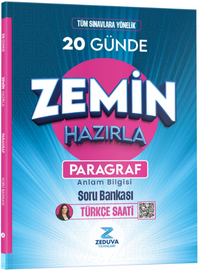 Türkçe Saati 20 Günde Zemin Hazırla Paragraf Anlam Bilgisi Soru Bankası