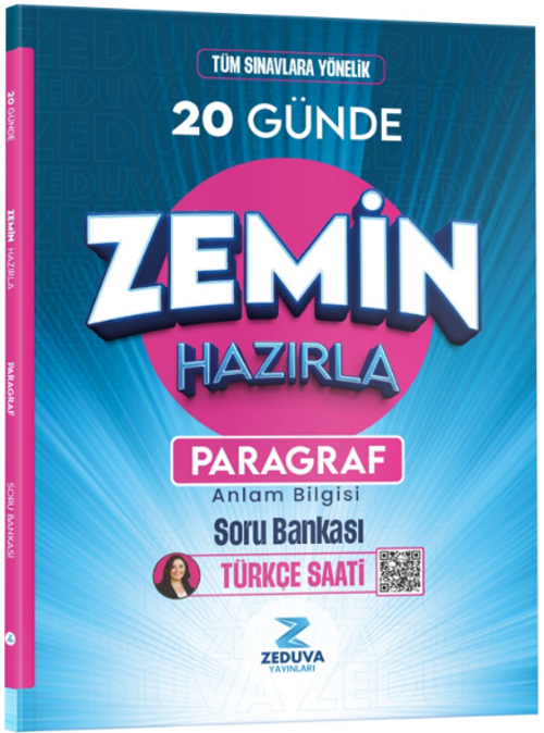 Türkçe Saati 20 Günde Zemin Hazırla Paragraf Anlam Bilgisi Soru