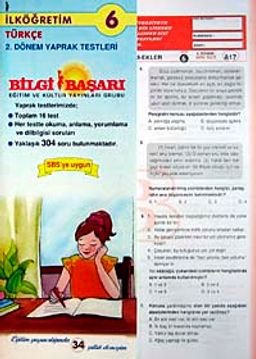 Türkçe 6.Sınıf Yaprak Test II.Dönem