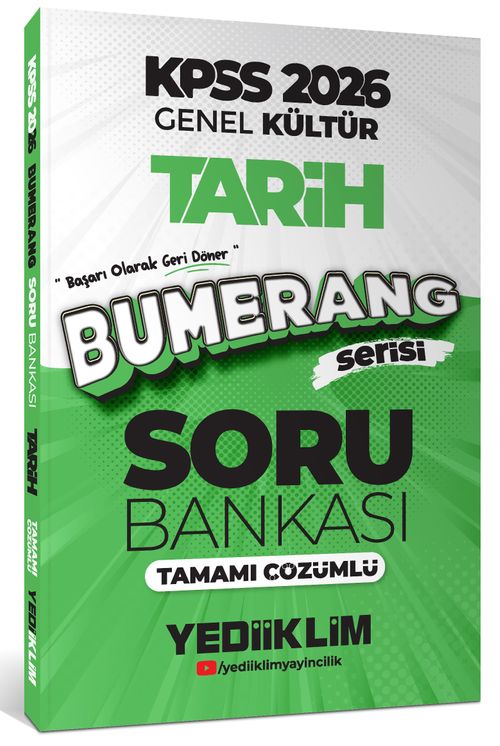 2026 KPSS Genel Kültür Bumerang Tarih Tamamı Çözümlü Soru Bankası