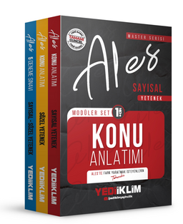 2026 Master Serisi ALES Sayısal-Sözel Yetenek Modüler Set+5 Deneme (3 Kitap)