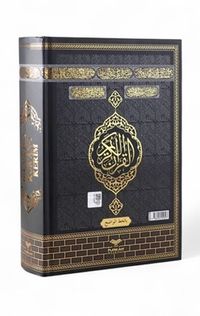 Orta Boy Bilgisayar Hatlı İri Yazılı Arapça Sıvama Kapak Kuran-ı Kerim - Kabe
