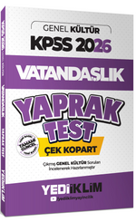 2026 KPSS Genel Kültür Vatandaşlık Çek Kopart Yaprak Test