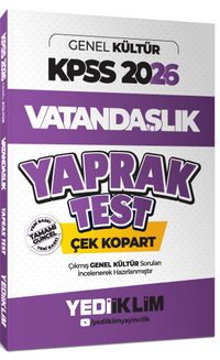 2026 KPSS Genel Kültür Vatandaşlık Çek Kopart Yaprak Test