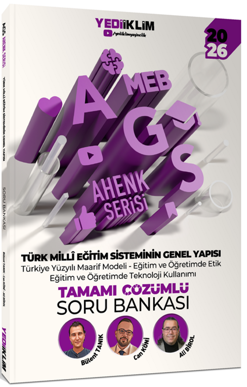 2026 MEB AGS Ahenk Serisi Türk Milli Eğitim Sisteminin Genel Yapısı Tamamı Çözümlü Soru Bankası