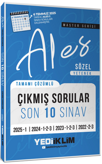 ALES Master Serisi Sözel Yetenek Tamamı Çözümlü Son 10 Sınav Çıkmış Sorular 6 Temmuz 2025 Ales-2 Ekli)