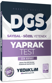 2026 DGS Prestij Serisi Sayısal Sözel Yetenek Çek Kopart Yaprak Test