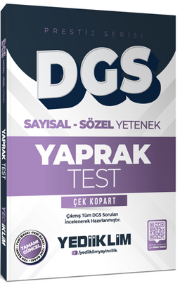 2026 DGS Prestij Serisi Sayısal Sözel Yetenek Çek Kopart Yaprak Test