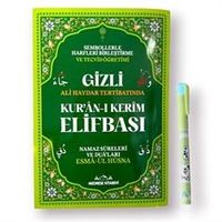 Gizli Kuran Elifbası Tecvidli (Işıklı Kalem Hediye) Ali Haydar Tertibatında