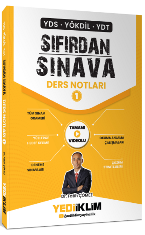 YDS YÖKDİL YDT Sıfırdan Sınava Tamamı Videolu Ders Notları 1. Kitap