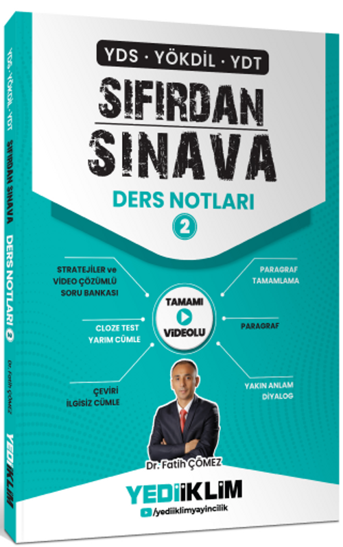 YDS YÖKDİL YDT Sıfırdan Sınava Tamamı Videolu Ders Notları 2. Kitap