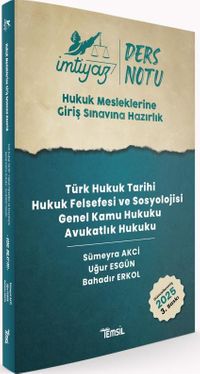 İmtiyaz HMGS Ders Notları Avukatlık Hukuku Hukuk Felsefesi ve Sosyolojisi Türk Hukuk Tarihi
