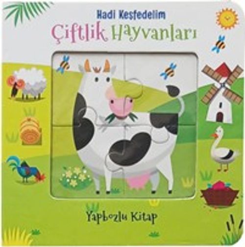 Hadi Keşfedelim - Çiftlik Hayvanları Yapbozlu Karton Kitap