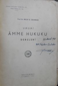 Umumi Amme Hukuku Dersleri / 12-C-7