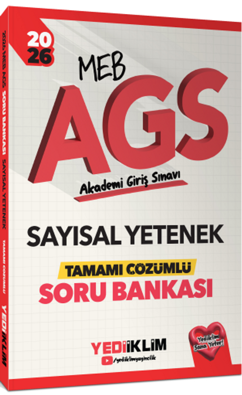 2026  MEB AGS Sayısal Yetenek Tamamı Çözümlü Soru Bankası