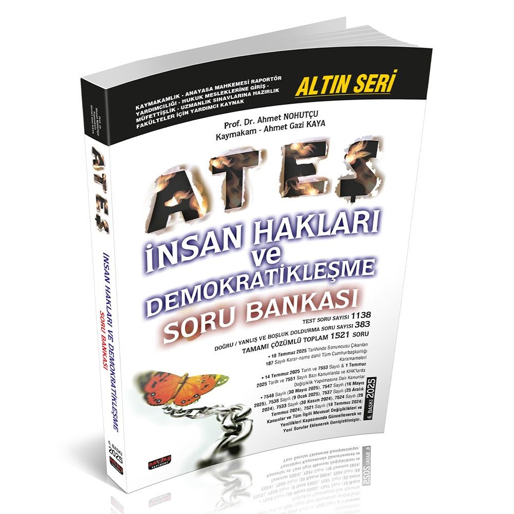 Ateş İnsan Hakları ve Demokratikleşme Soru Bankası (Prof. Dr