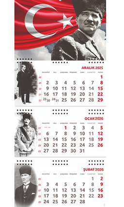 2026 Atatürk Gemici Duvar Takvimi - Ayyıldız