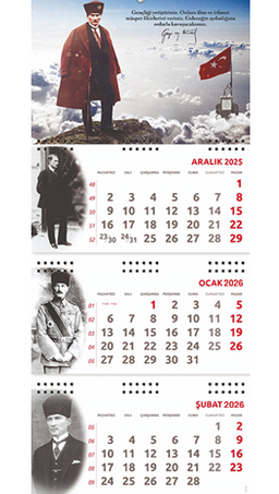 2026 Atatürk Gemici Duvar Takvimi - Sakarya