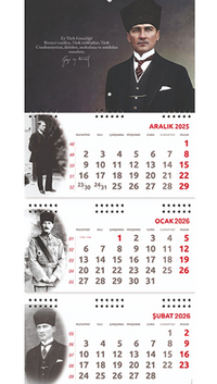 2026 Atatürk Gemici Duvar Takvimi - Gazi