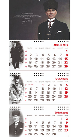 2026 Atatürk Gemici Duvar Takvimi - Gazi