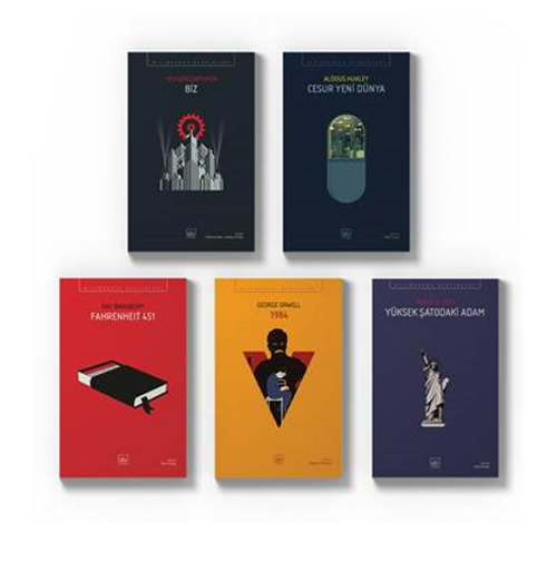 Distopya Seti (Fahrenheit 451, Cesur Yeni Dünya,  Yüksek Şatodaki Adam, 1984, Biz)( 5 Kitap Set )