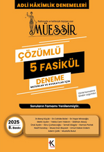 Müessir Adli Hakimlik Denemeleri- 2025 Çözümlü 5 Deneme