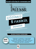 Müessir İdari Hakimlik Denemeleri-2025 Çözümlü 5 Deneme