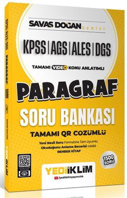 KPSS ALES DGS Savaş Doğan Serisi Paragraf Tamamı Video Konu Anlatımlı ve Tamamı QR Çözümlü Soru Bankası