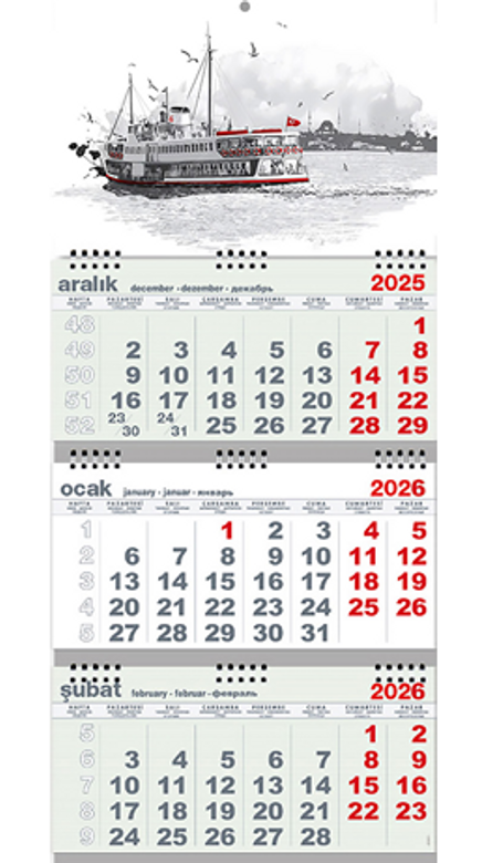 2026 Gemici Takvim - Yolcu Gemisi 