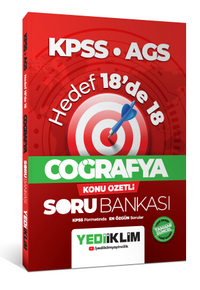 KPSS AGS Coğrafya Hedef 18'de 18 Konu Özetli Soru Bankası