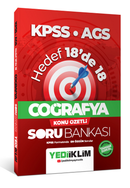 KPSS AGS Coğrafya Hedef 18'de 18 Konu Özetli Soru Bankası