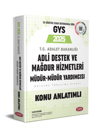 Gys Adalet Bakanlığı Adli Destek Ve Mağdur Hizmetleri Müdürü Ve Müdür Yardımcısı Konu Anlatımlı