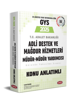 Gys Adalet Bakanlığı Adli Destek Ve Mağdur Hizmetleri Müdürü Ve Müdür Yardımcısı Konu Anlatımlı