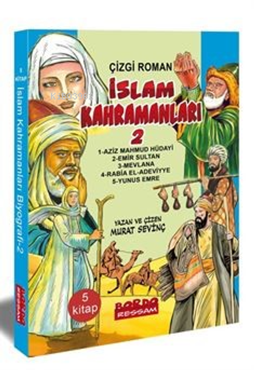 İslam Kahramanları 2 (Çizgi Roman Renkli) (5 Kitap Set)