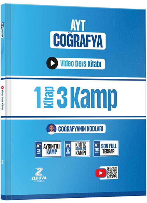 Coğrafyanın Kodları AYT Coğrafya 1 Kitap 3 Kamp Video Ders Kitabı 