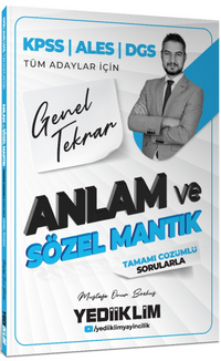2026 KPSS ALES DGS Tüm Adaylar İçin Anlam ve Sözel Mantık Tamamı Çözümlü Sorularla Genel Tekrar