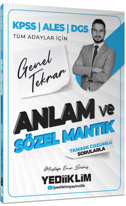 2026 KPSS ALES DGS Tüm Adaylar İçin Anlam ve Sözel Mantık Tamamı Çözümlü Sorularla Genel Tekrar