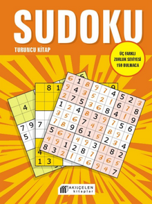 Sudoku Turuncu Kitap - Üç Farklı Zorluk Seviyesi 159 Bulmaca