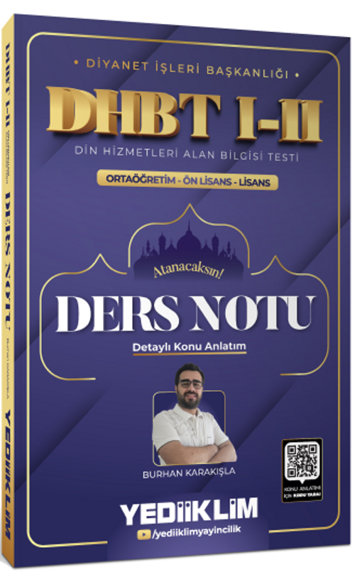 Diyanet İşleri Başkanlığı DHBT I-II Ortaöğretim - Ön Lisans - Lisans Ders Notu  